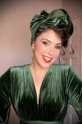 Ivy Green Velvet Hair Scarf image 0