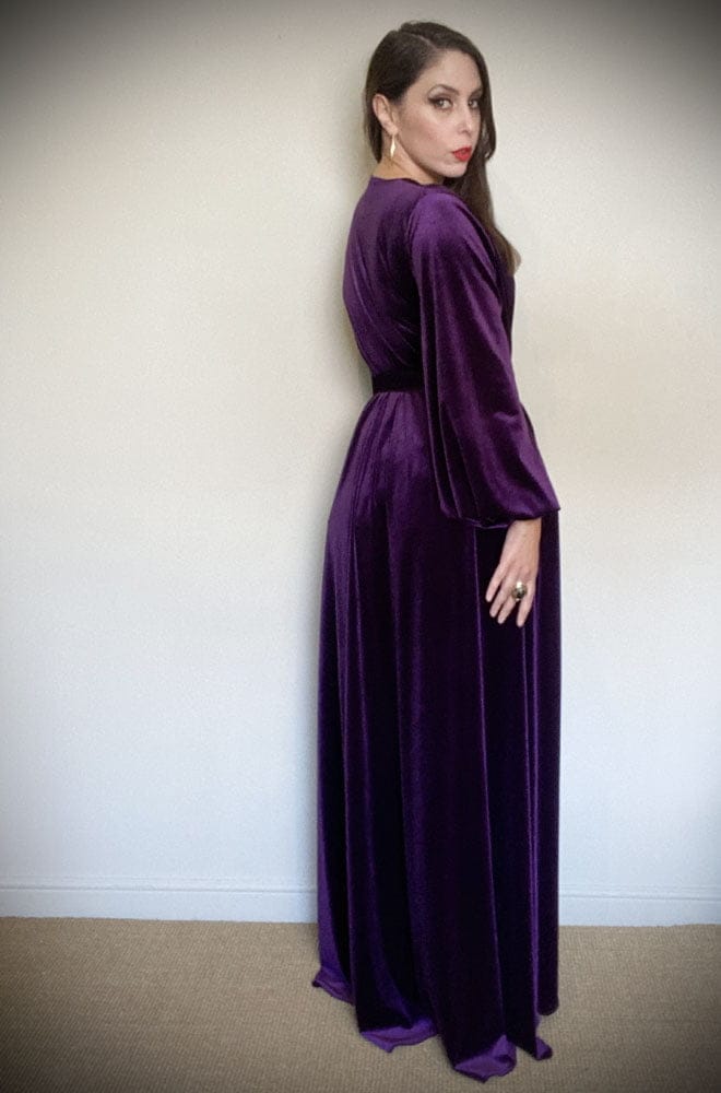 Purple Velvet Claudia Gown image 5