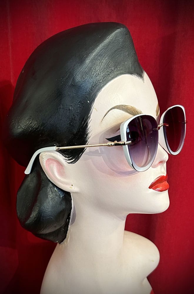 White Daphne Sunglasses image 1