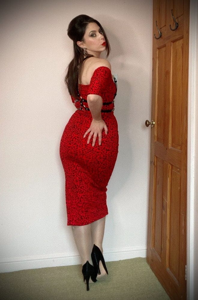 Red Leopard Lenore Dress image 4