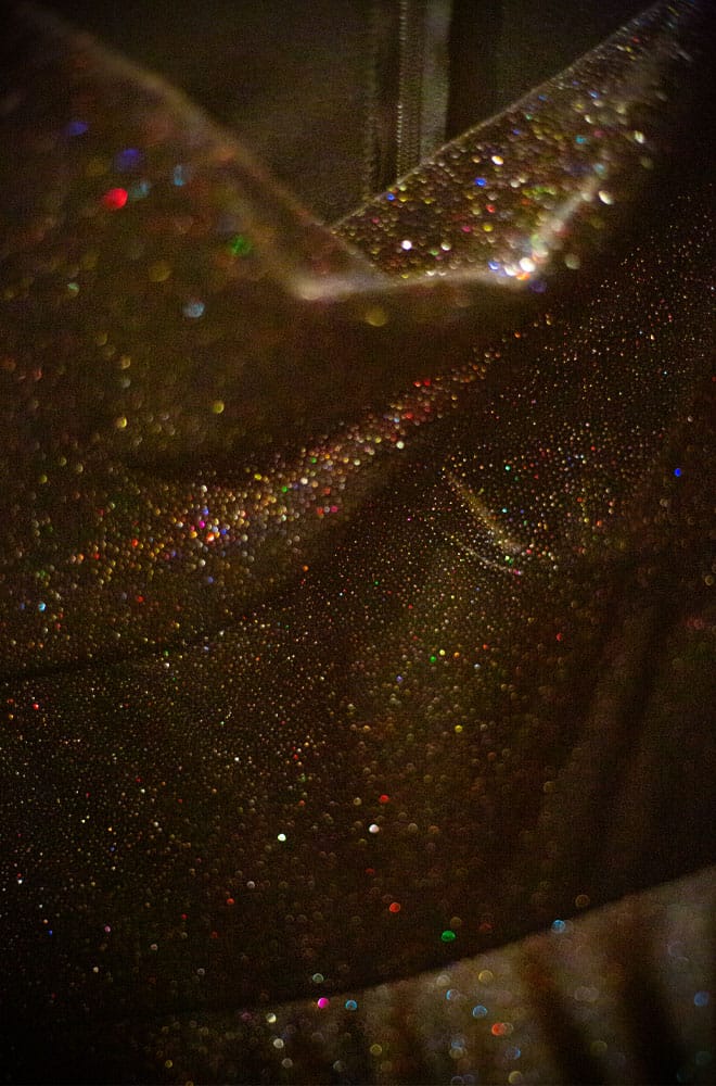 Rainbow Glitter Velvet Bettie Wiggle Dress image 1