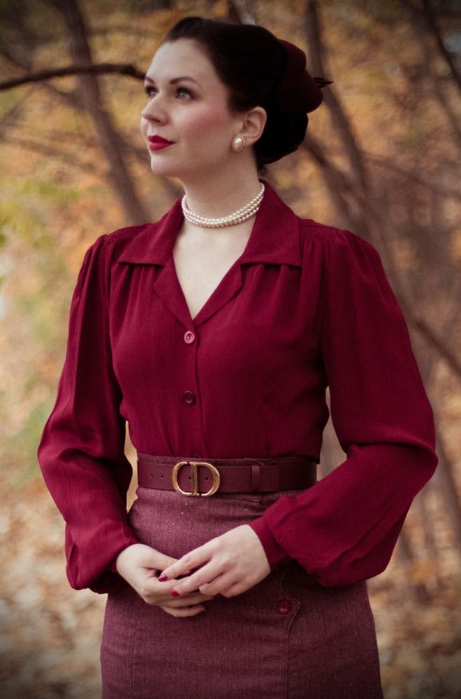 Wine Poppy Blouse image 1