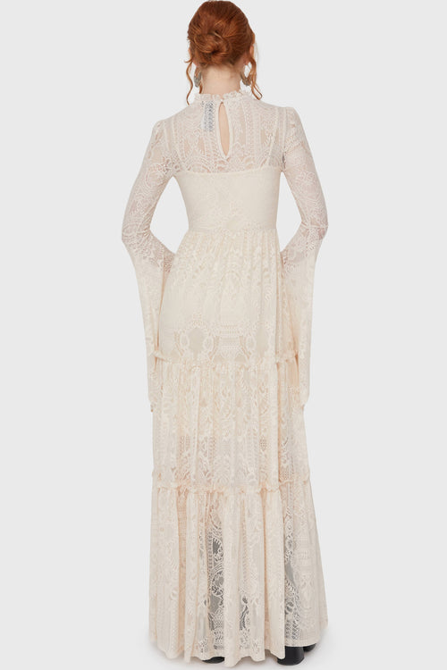Antique white Hecate Lace Maxi Dress