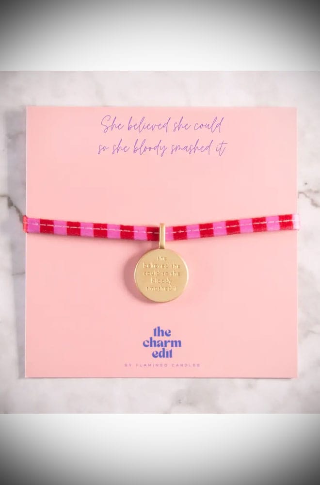 She Believed She Could Charm Tie Bracelet image 0