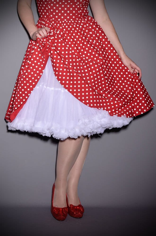 White 50's Chiffon Petticoat image 2