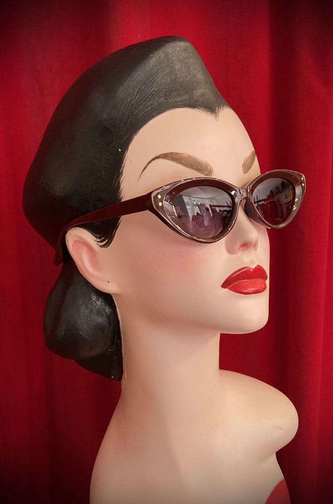 Burgundy Eva Sunglasses image 0