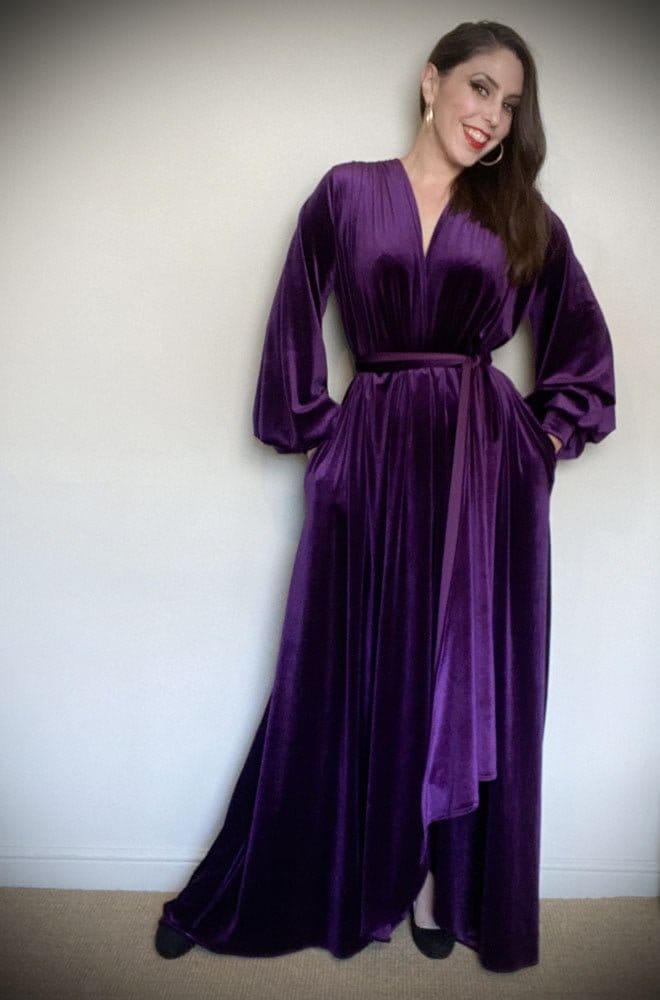 Purple Velvet Claudia Gown image 6