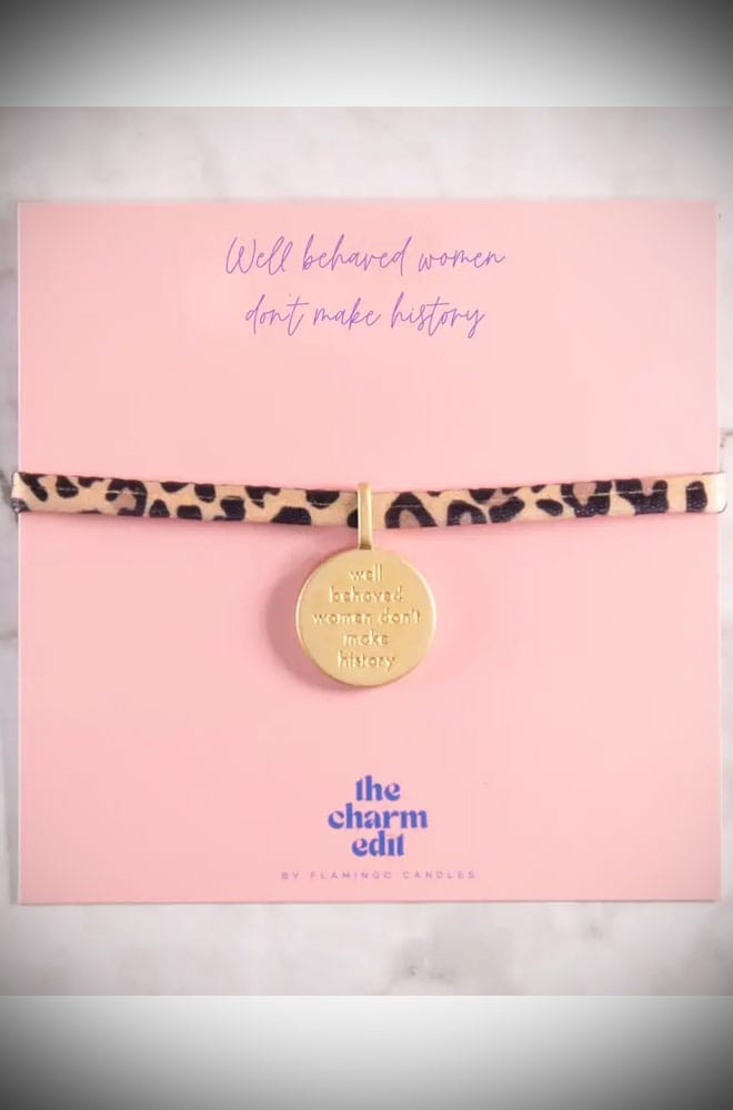 Well Behaved Women Don’t Make History Charm Tie Bracelet image 2