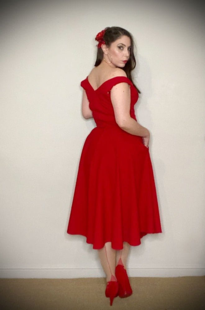 Aurora Swing Dress in Red image 9