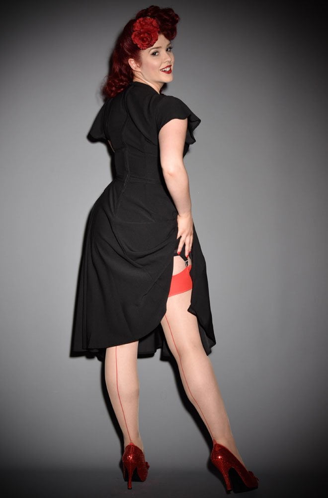 Red Glamour Seamed Stockings image 1