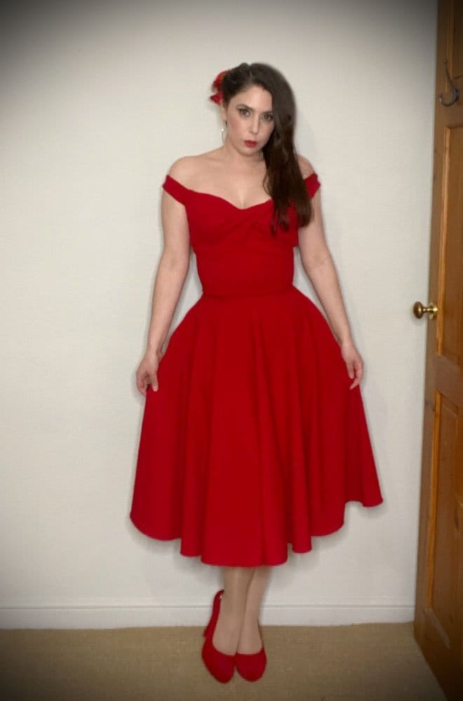 Aurora Swing Dress in Red image 7