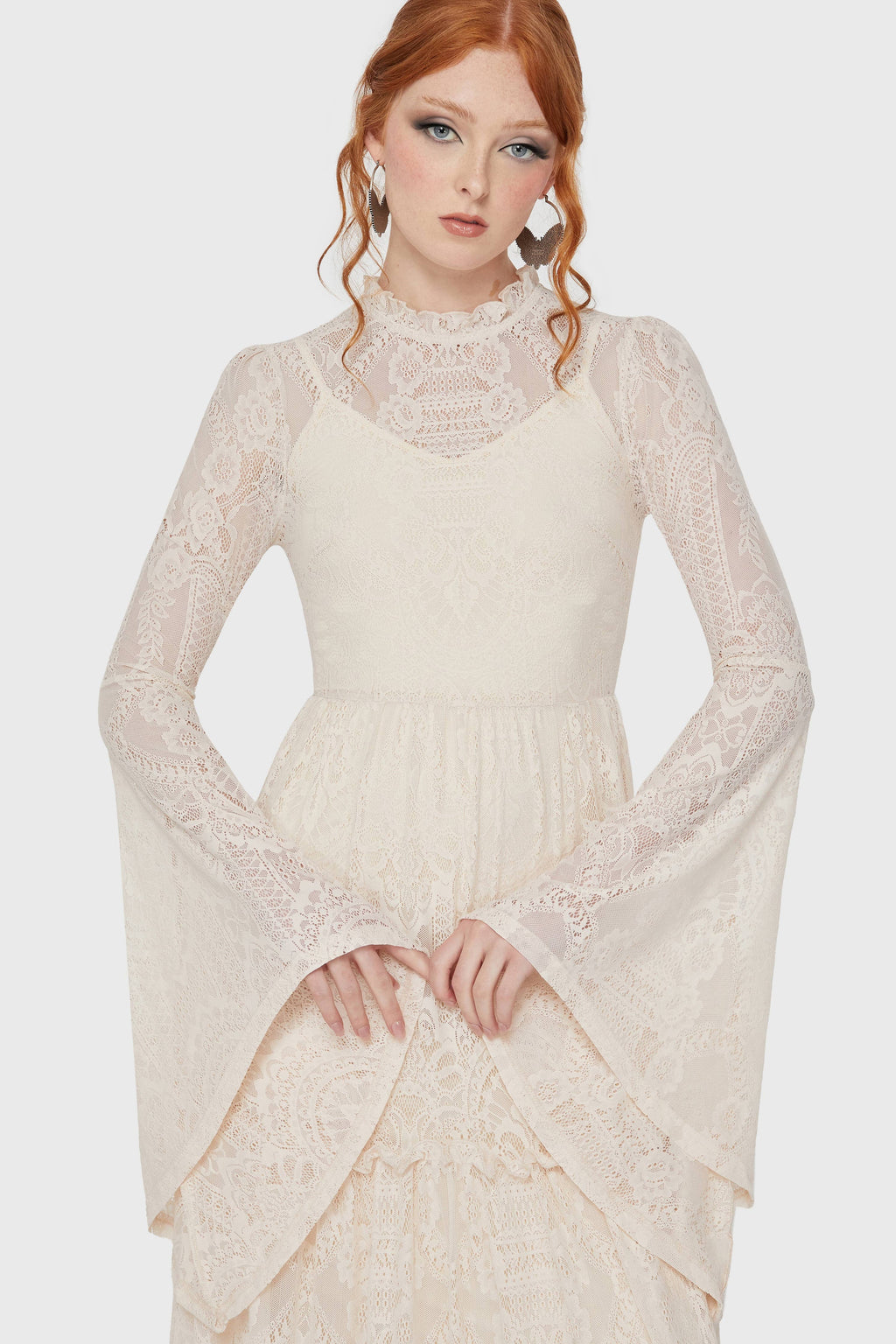 Antique white Hecate Lace Maxi Dress