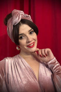 Dusky Pink Velvet Hair Scarf image 0