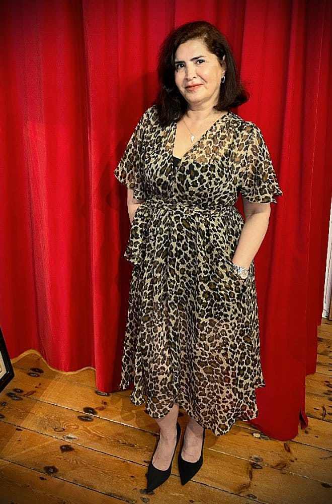 Leopard Flutter Sleeve Claudia Dress image 2