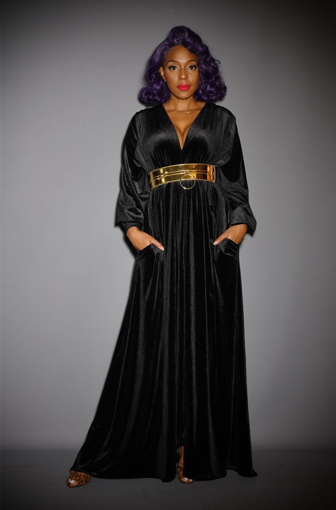 Black Velvet Claudia Gown image 4