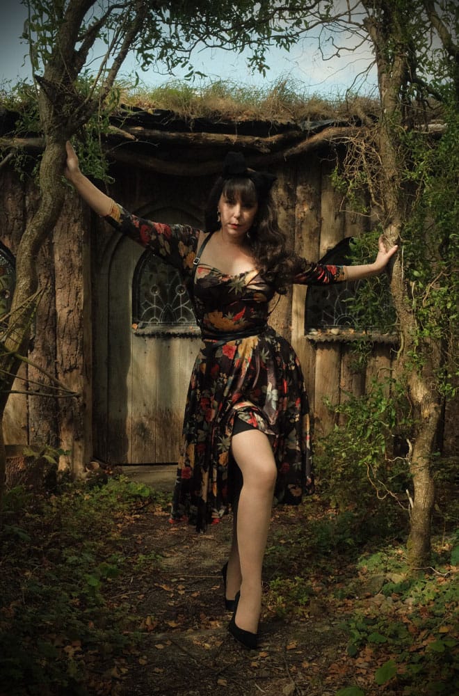 Winter Rose Velvet Adora Swing Dress image 4