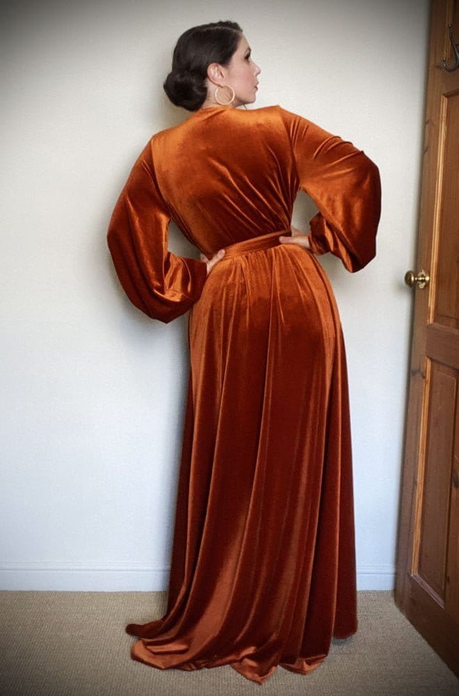 Pumpkin Spice Velvet Claudia Gown image 11