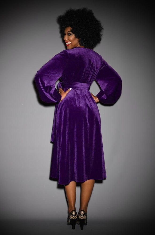 Purple Velvet Claudia Dress image 3