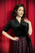 Black Velvet Wrap Top image 0