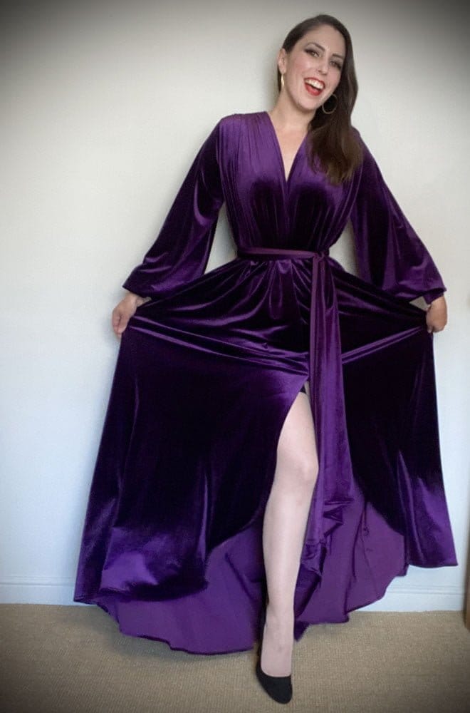 Purple Velvet Claudia Gown image 2