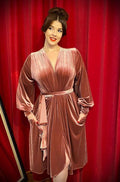 Dusky Pink Velvet Claudia Dress image 0