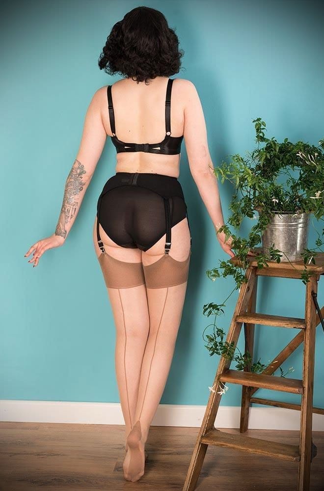 Latte Glamour Seamed Stockings image 3