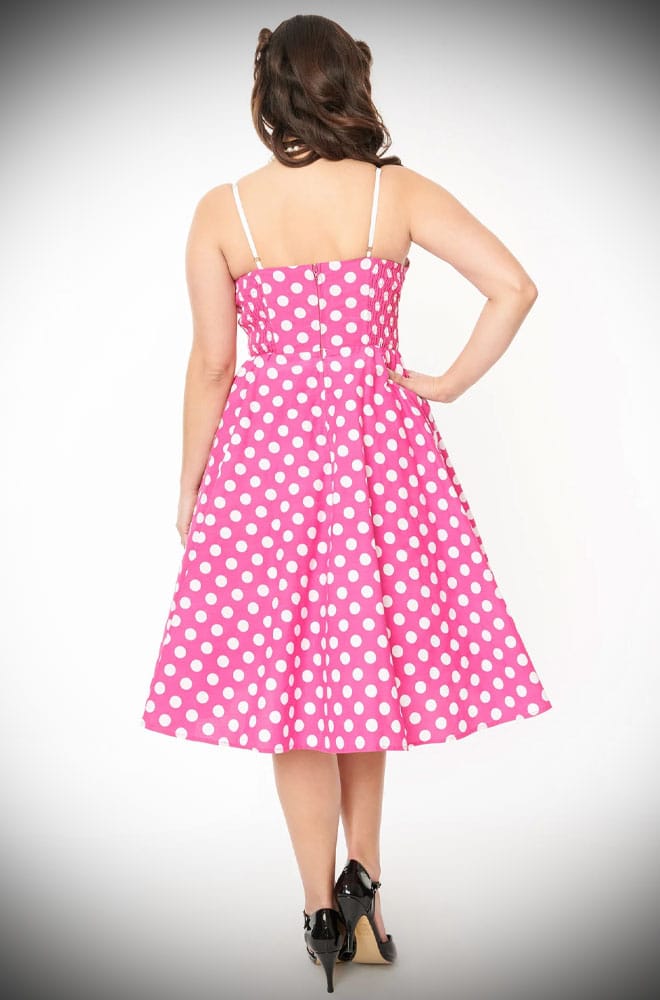 Pink Polka Swing Dress image 5