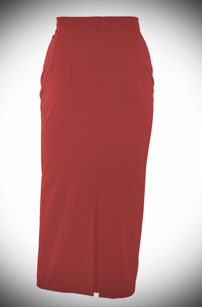 Red Perfect Pencil Skirt image 1
