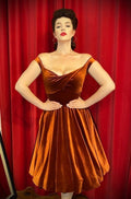 Pumpkin Velvet Aurora Swing Dress image 0