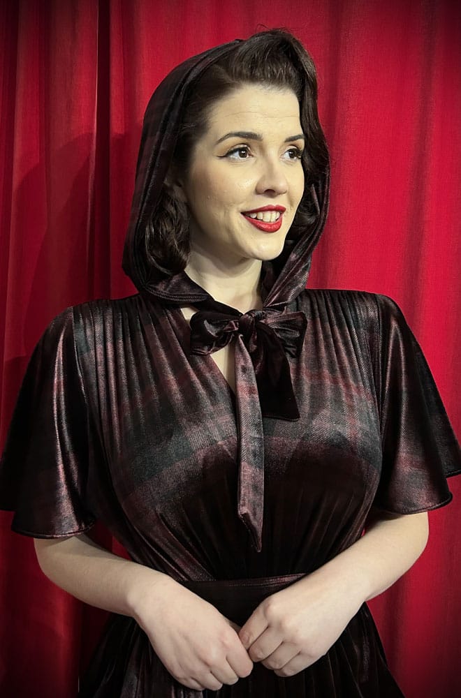 Tartan Velvet Alexandra Hood image 1