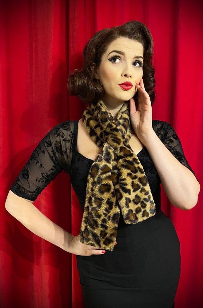 Leopard Faux Fur Scarf image 0