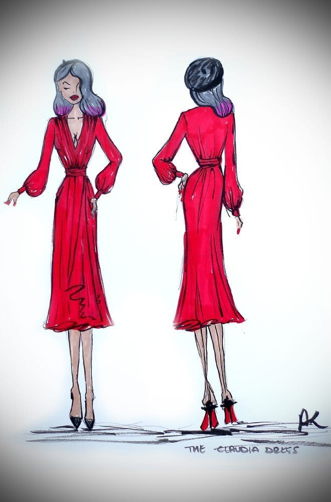 Red Claudia Dress image 10
