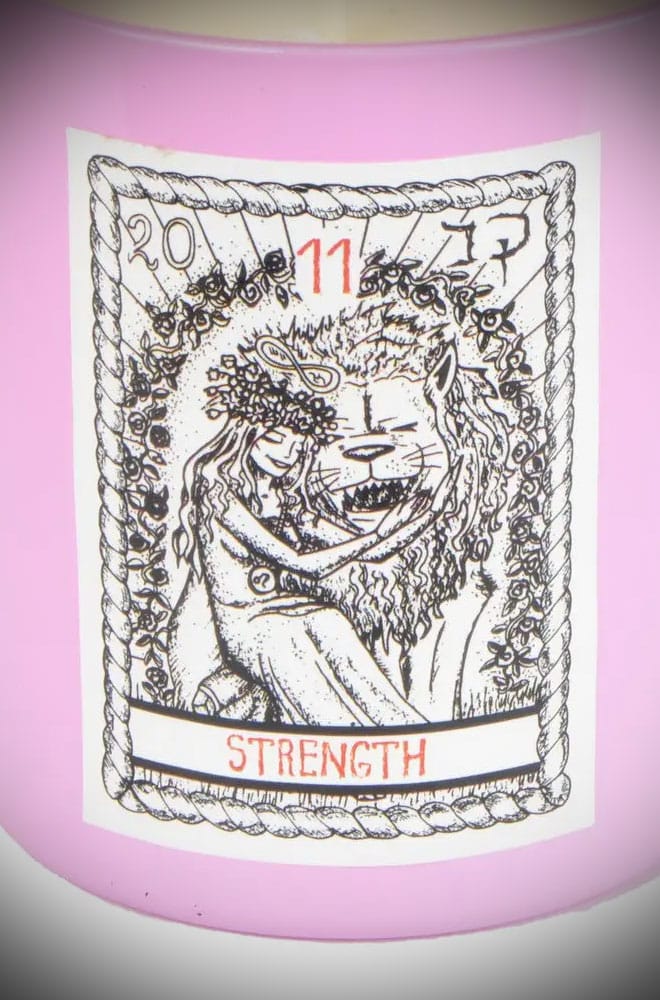 Strength Vanilla Rose Scented Candle image 1
