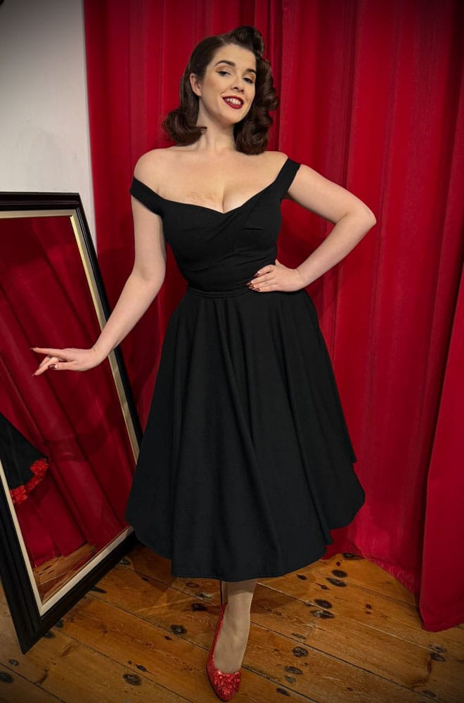 Black Aurora Swing Dress image 3