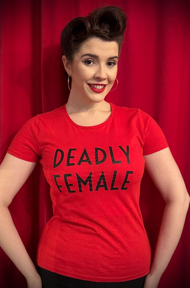 New! Red Deadly Female T Shirt image 1