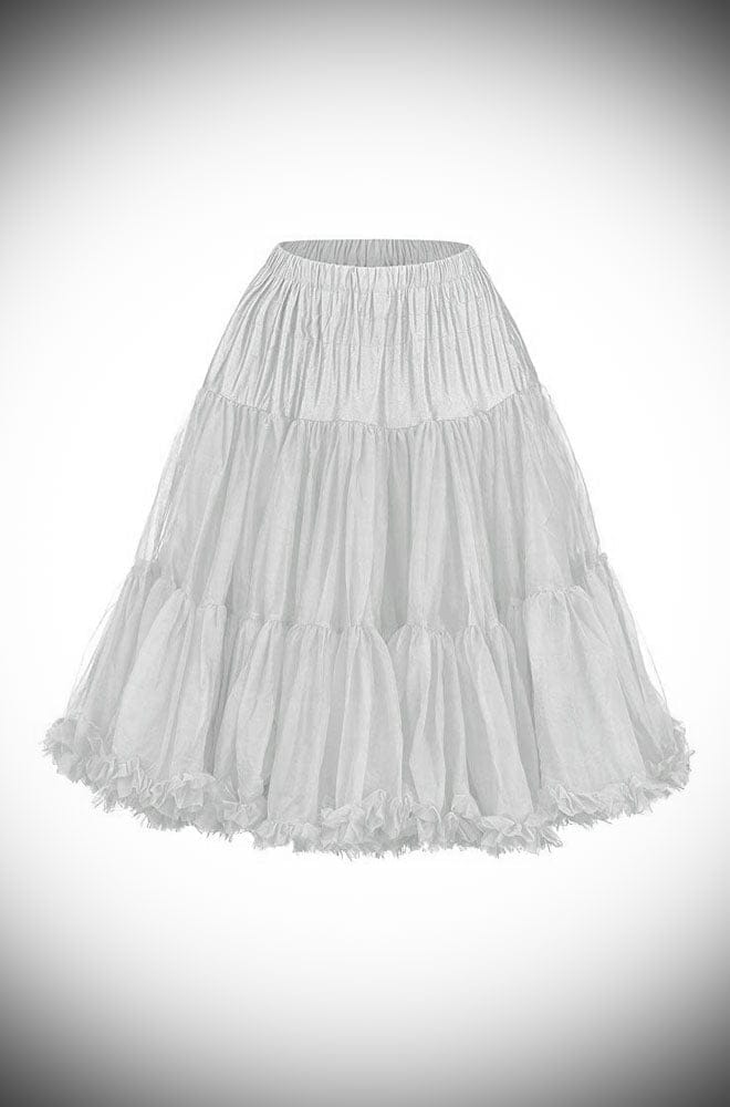 White 50's Chiffon Petticoat image 1