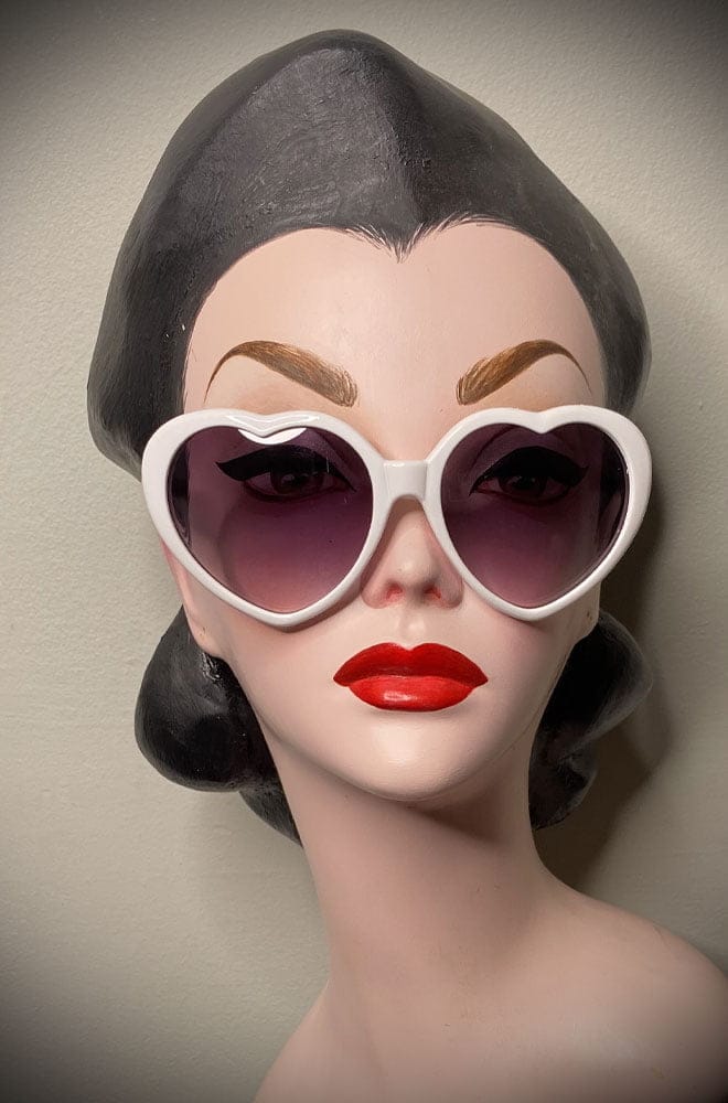 White Heart Eyes Sunglasses image 1