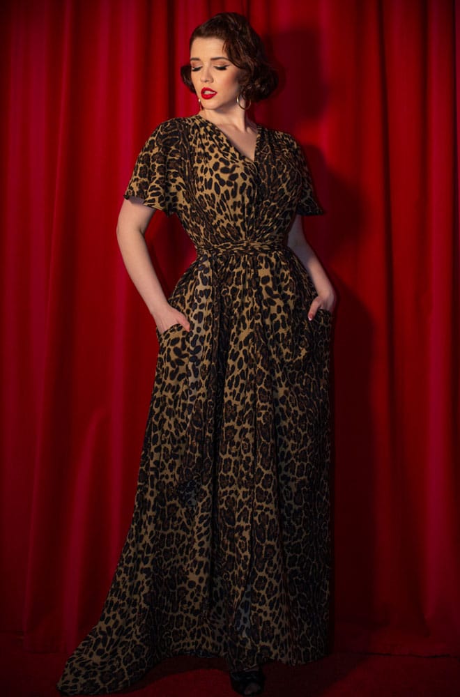 Leopard Crepe Claudia Gown image 4