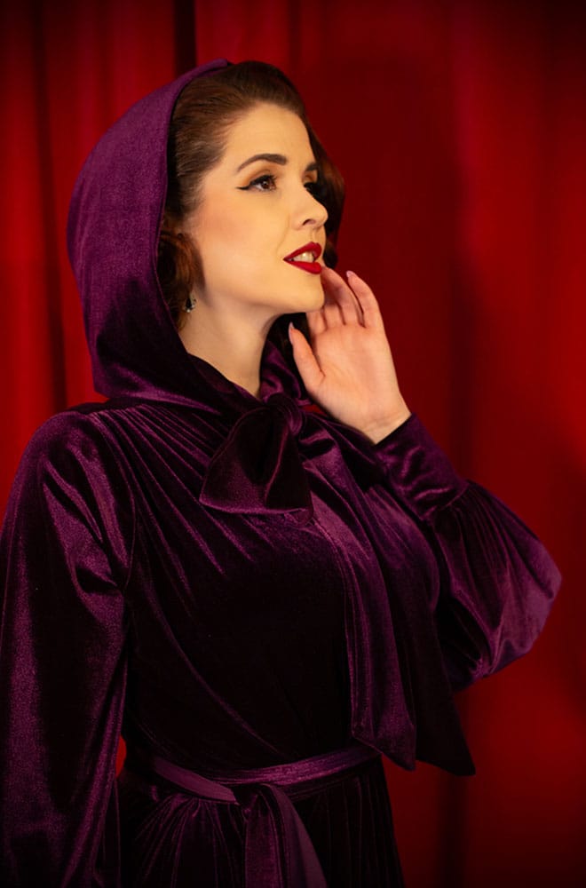 Purple Velvet Alexandra Hood image 1