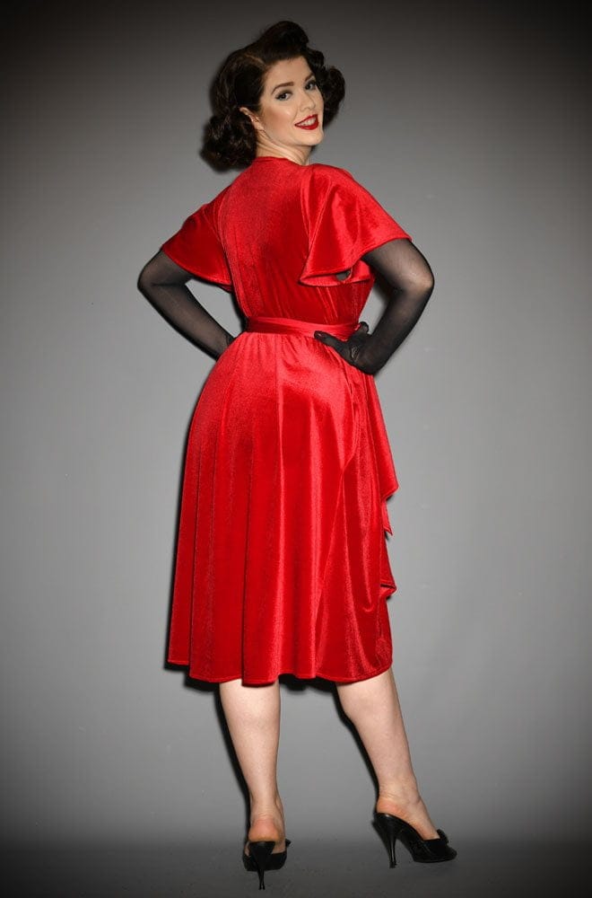 Red Velvet Claudia Flutter Dress image 1