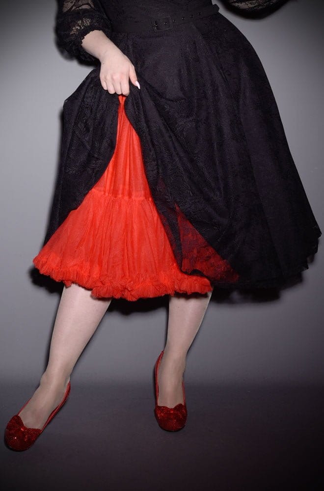 Red 50's Chiffon Petticoat image 2