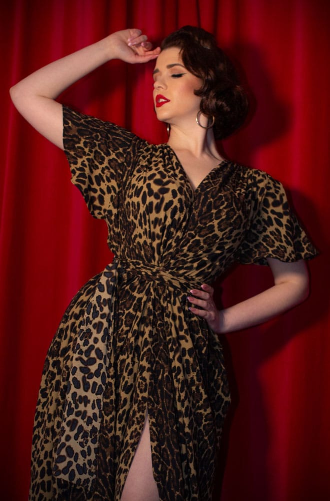 Leopard Crepe Claudia Gown image 8