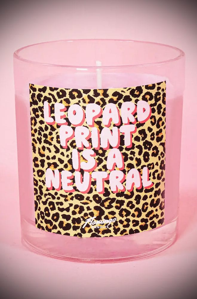 Watermelon Leopard Print Candle image 0