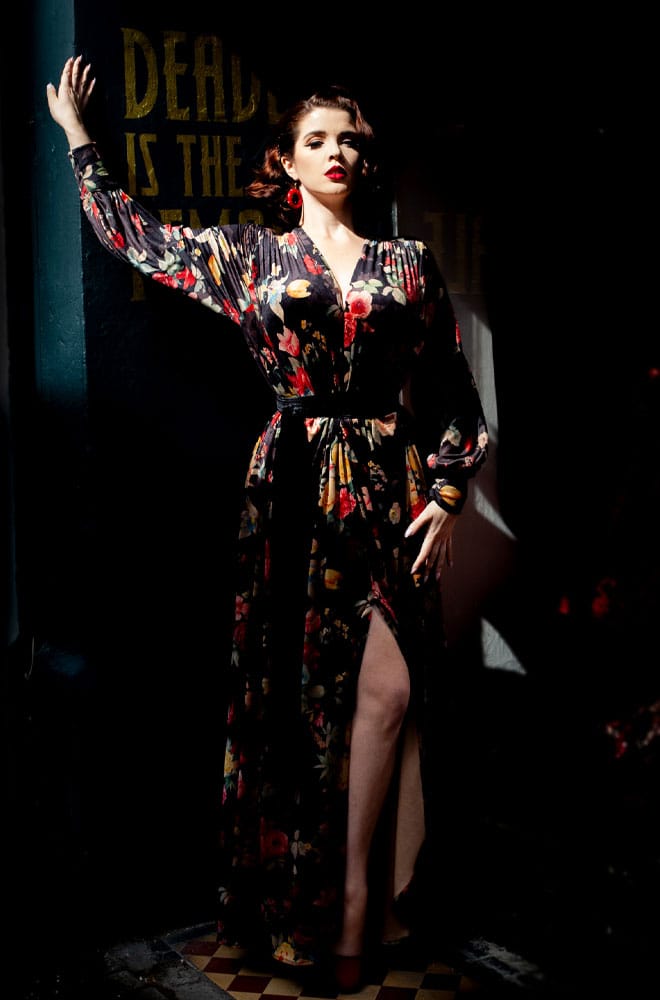 Winter Rose Velvet Claudia Gown image 2