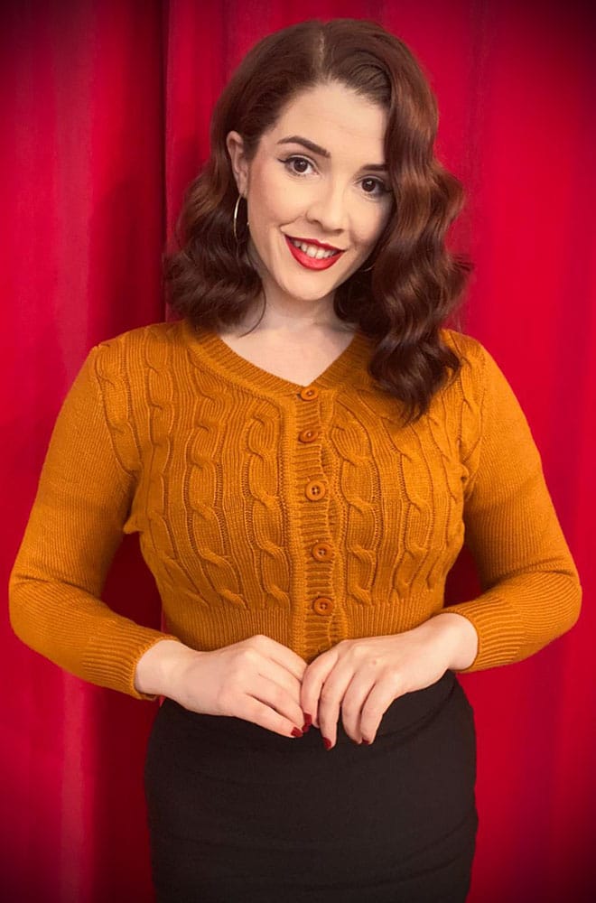 Ginger 40s Cable Knit Cardigan image 0