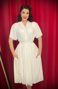 Ivory Flutter Sleeve Claudia Dress image 0