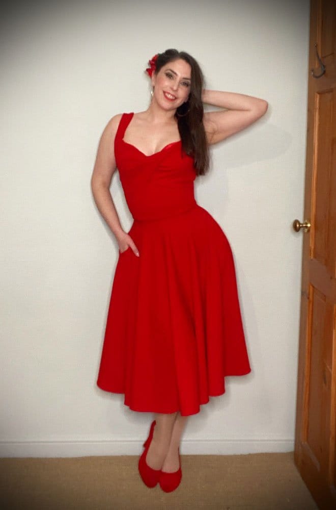 Aurora Swing Dress in Red image 8