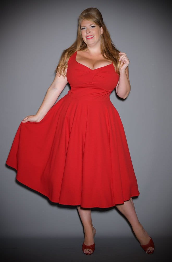Aurora Swing Dress in Red image 2