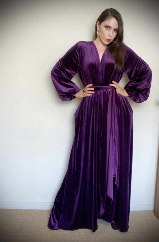 Purple Velvet Claudia Gown image 4