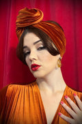 Pumpkin Spice Velvet Hair Scarf image 0
